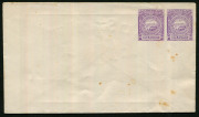 NEW SOUTH WALES: 1888 1d+1d PTPO Envelope illustrated on reverse for John Robertson & Son "Fine Old Scotch Whisky", some spots, unsealed flap. - 2