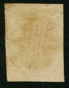 VICTORIA: 1850-53 (SG.17b) Ham Fourth State, Coarse Border & Background "Vertical Drapes" 2d pale dull brown, bold Butterfly '1' cancel, complete margins, Cat &pound;130. - 2