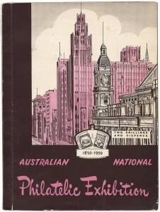 Group of Australian Philatelic Exhibition catalogues to 2009 (12) incl. 1928 Melbourne International and 1950 Melbourne National (with the list of awards). Plus a group of 2 different types of vignettes from the 1950 Exhibition (6 items).