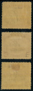 PAPUA: 1908 (SG.50) 2d black & purple, (3) Mint singles, being positions 12, 14 & 27. - 2