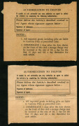 PAPUA - Postal History: Early 1960s Customs Assessment Cards (2) each with 1/3d Postal Charges affixed and tied by MADANG datestamps to pay duty. (2) - 2