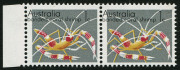 Australia: Decimal Issues: AUSTRALIA: 1973-4 (SG.545; BW.635c) 1c Banded Coral Shrimp, left marginal horizontal pair with variety "black misplaced to left". MUH. A superb variety.