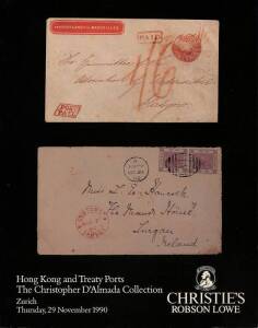 Hong Kong catalogue group; named auctions incl. 1980 "The Ryohei Ishikawa Collection - Postage Stamps & Postal History of Hong Kong and Treaty Ports", 1990 The Christopher D'Almada", 1994 "John Parker", 1998 The "Spitz" Collection, 2001 "Alexander Colledg