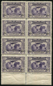 Australia: Other Pre-Decimals: 1931 (SG.123) 6d violet Kingsford Smith Flight, marginal blk.(8); well centred MUH. Cat.$160.
