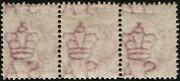 SOUTH AUSTRALIA: 1901-02 (SG.149) 1/- red-brown (aniline), horizontal strip (3) fresh MUH. - 2