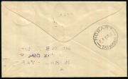 Australia: Aerophilately & Flight Covers: Flinders Island - Launceston flown cover, carried by pilot L. Johnson on his inaugural bi-weekly service; adhesives tied by WHITEMARK cds's. [73 flown]. - 2