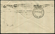 Australia: Aerophilately & Flight Covers: 1 Sept.1932 (AAMC.281a) Lismore - Sydney flown cover, carried on the inaugural New England Airways Ltd service via Lismore. Franking includes KGV Imprint pair.  - 2