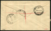 Australia: Aerophilately & Flight Covers: 1 June 1930 (AAMC.162) Sydney - Melbourne registered flight cover addressed to Geelong with 3d Air & KGV 4½d Violet tied by SYDNEY REGISTERED datestamp, boxed 'AIR MAIL' cachet applied in Sydney, on reverse Sydney - 2