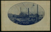 Australia: Postal Stationery - Letter Cards:1914-18 (BW:LC18/104) 1d KGV Sideface Design P12&frac12; Die 1 in deep grey-blue on Grey Surfaced Card with Off-White Cream Interior, "Port Pirie, South Australia" illustration, light aging view side, otherwise fine un