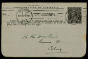 Australia: Postal Stationery - Letter Cards:1914-18 (BW:LC18/110) 1d KGV Sideface Design P12&frac12; Die 1 in sepia on Grey Surfaced Card with Off-White/Cream Interior, "River Derwent, Tasmania (view at New Norfolk)" illustration, few light edge tones, printed i - 2