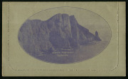 Australia: Postal Stationery - Letter Cards:1914-18 (BW:LC18/130) 1d KGV Sideface Design P12&frac12; Die 1 in red-violet on Grey Surfaced Card with Off-White/Cream Interior, "Tasman Peninsula, Tasmania" illustration, feint surface marks & light overall aging, un