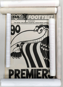 WEG POSTERS: 1988, 1989, 1990 (2), 1991 (2), 1992 (2) 1993 (2) 1994 (2) 1995, 1996, 1997 (2), 1998, 1999, 2000, 2001 (2), 2002, 2009 (2), 2012; also 2002 finalists Brisbane Lions (2) & Collingwood newspaper posters and Weg 2006 Boxing Day Test poster, condition Fair to Fine (29)