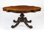 An Australian supper table with shaped top, blackwood, Melbourne, 19th century, ​cedar secondary timbers, 74cm high, 147cm wide, 104cm deep - 2