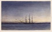 PORT PHILLIP BAY, circa 1860s, Artist unknown, group of 20 watercolours on card of ships and Port Phillip Bay, some with pencil captions including: "Off Williams Town", "Steam Tug Entering The Heads, Hobson's Bay", "Melbourne From St. Kilda", "Volunteer C - 6