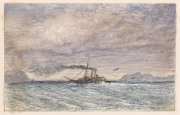 PORT PHILLIP BAY, circa 1860s, Artist unknown, group of 20 watercolours on card of ships and Port Phillip Bay, some with pencil captions including: "Off Williams Town", "Steam Tug Entering The Heads, Hobson's Bay", "Melbourne From St. Kilda", "Volunteer C - 7