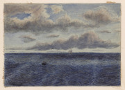 PORT PHILLIP BAY, circa 1860s, Artist unknown, group of 20 watercolours on card of ships and Port Phillip Bay, some with pencil captions including: "Off Williams Town", "Steam Tug Entering The Heads, Hobson's Bay", "Melbourne From St. Kilda", "Volunteer C - 8