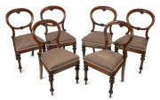 Defence Department set of six campaign dining chairs, carved walnut, circa 1870, legs fitted with brass sockets for dismantling, each chair part numbered and stamped "D.D.", made by T.R. COGSWELL. - 2