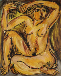 PASQUALE GIARDINO (1961- ), female nude, oil on canvas, signed lower right "Pasquale, '04", ​153 122cm