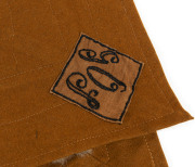 An antique kangaroo skin rug with felt backing, embroidered monogrammed verso "G.O.S.", late 19th century, ​202cm x 142cm - 2