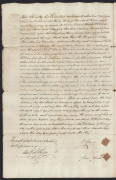 [WILLIAM COX, 1764 (Dorset) - 1837 (Windsor, NSW): Explorer, roadmaker, builder & grazier] A lease dated August 1833 between "William Cox of Clarendon" and John Forrester for "Five acres of Land at the Cornwallis" which was in the District of Windsor, bou - 3