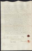 [WILLIAM COX, 1764 (Dorset) - 1837 (Windsor, NSW): Explorer, roadmaker, builder & grazier] A lease dated February 1837 between "William Cox of Fairfield Windsor" and James Upton "of Cornwallis Windsor" for "Forty Acres...lately in the occupation of John F - 3