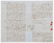 A DEED FOR LAND BOUGHT IN THE NEW HEBRIDES (NOW VANUATU), AUGUST 1879, A signed and sealed indenture recording the fact that one VICTOR NISSEN of Sydney, New South Wales has acquired some land at Black Beach on the west coast of Tanna Island, New Hebrides - 2