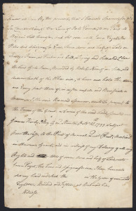 A THIRD FLEET CONVICT, ROSAMOND SPARROW, ONE OF THE FEW WOMEN SENT TO NORFOLK ISLAND A commercial document prepared on behalf of "Rosmond Sparrow", in anticipation of the sale of "seven acres and half of Land" for Forty Pounds, to James PAGET. The land is