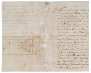 A DOCUMENT SIGNED BY REVEREND SAMUEL MARSDEN [1765 - 1838] - NORFOLK ISLAND, PARRAMATTA & NEW ZEALAND A conveyance for the sale of "136 Rods of Ground" [approx. 700 sqr mtrs] being "all that allotment of Land situate in Macquarie Street, Windsor, opposite