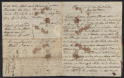 AN AUSTRALIAN MEDICAL PIONEER - EDWARD LUTTRELL "SELLS" SOME OF HIS LAND, JULY 1810 An indenture, signed and dated at Parramatta, 24 July 1810, by which Luttrell transfers ownership of 2 acres of his land at Richmond Hill to David Bele, provided he procee - 2