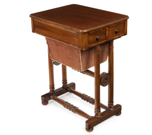 A sewing table, Australian cedar and eucalypt, South Australian origin, 19th century, 76cm high, 59cm wide, 46cm deep