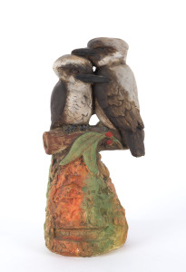 "A Story Of Love", painted chalk ware statue, 20th century, 38cm high
