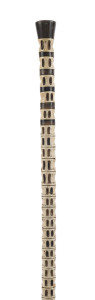 A walking stick, stingray vertebrate and baleen, 19th century, 89cm high