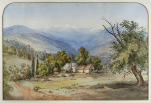 FRANCIS BLOWER GIBBS (1815-1904), Farmhouse in a Landscape, watercolour, signed lower left "F. B. Gibbs, 1877", ​38cm x 55cm