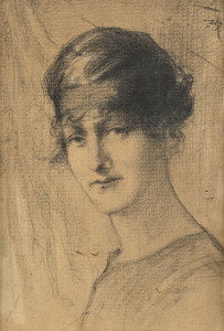 TOM ROBERTS (1856-1931), Portrait of a Lady, pencil drawing, signed with monogram upper right, 27cm x 18cm PROVENANCE Arthur Spartalis Fine Art, Spring Catalogue 2012 (front cover item)