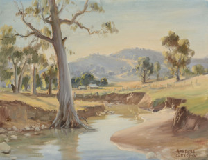 AMBROSE GRIFFIN (1912-1980), Creek and Pastoral, oil on canvas board, signed lower right "Ambrose Griffin", ​63 x 81cm