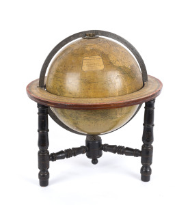 MALBY'S TERRESTRIAL 10 1/2 Inch GLOBE, circa 1889, 41cm high