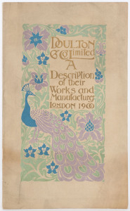 DOULTON & CO. & THE 1900 PARIS EXPOSITION: "Doulton & Co. Limited: A Description of their Works and Manufactures : London 1900 : With a description of their Exhibits at Paris, 1900." [Lambeth Pottery, London] 56pp with photo plates. An extremely rare ref