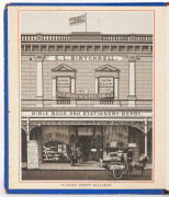 The Excelsior Album Of Ballarat Views Impl. 24mo; folding panorama, with 7 additional plates of early Ballarat including the publisher's premises at 78 Sturt Street, original blue boards with gilt title and border, no date but circa 1890. [Ballarat, Birtc - 2