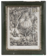 McFARLANE & ERSKINE (19th century), Tasmanian Forest Scene, (circa 1879), lithograph with title in the lower margin, later 1920's frame obscures the upper margin, ​image size 23.5 x 16cm - 2