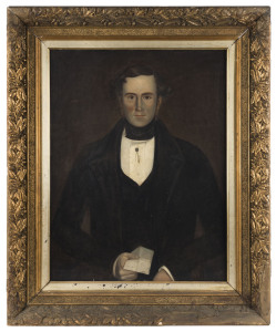 ARTIST UNKNOWN (19th century), portrait of a gent, oil on canvas, ​75 x 57cm