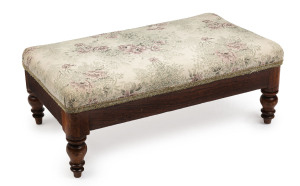 A Colonial footstool, Australian cedar and pine, circa 1865, 23cm high, 56cm wide, 34cm deep