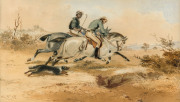 SAMUEL THOMAS GILL (1818-1880), The Chase, watercolour, signed lower left "S.T.G. 18 x 30cm