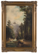 ARTIST UNKNOWN (New Zealand), On The Track To Lake Ada, Fjordland Sound, N.Z. oil on canvas, title in pencil on the stretcher, 56 x 36cm - 2