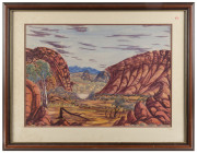 EWALD NAMATJIRA (1930-1984), Hermannsburg school landscape, watercolour, signed lower centre "Ewald Namatjira", 52 x 71cm - 2