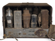 ASTOR MICKEY MOUSE BP brown bakelite Australian mantel radio with pictorial Mickey Mouse glass dial, circa 1937, ​16cm high - 2