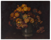 ALBERT JOHN SHERMAN (1882-1971) I.) floral still life, II.) floral still life, oil on board, both signed lower left "Albert J. Sherman", 31 x 38cm