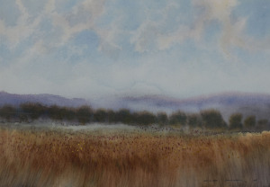 CLIVE DUCKER (Australia, working 1980s), Australian landscape, watercolour, signed lower right "Clive Ducker, '85", ​37 x 52cm