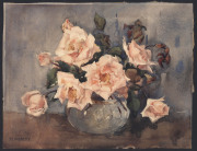 Sydney Cove 1788 facsimile engraving together with a floral still life watercolour by P.I. HIBBERT, (2 items), ​the watercolour 25 x 32cm - 2