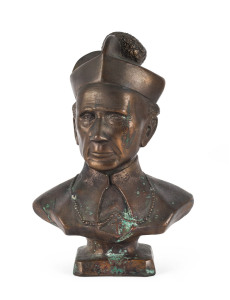 NIGEL BOONHAM (British, born 1953), Archbishop Mannix, bronze bust, signed on the base with registration mark, 32cm high