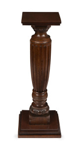 A carved cedar fluted pedestal, most likely Melbourne origin, 19th century, 79cm high